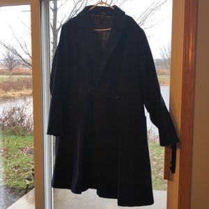Navy Swing Pea Coat-Torrid